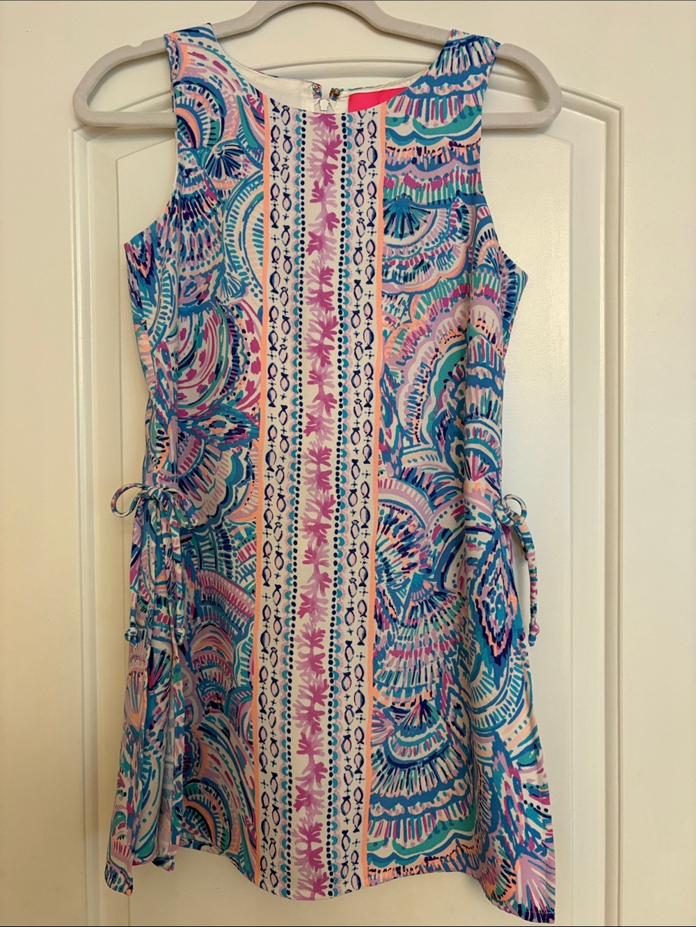 Lilly Pulitzer Sleeveless Beach Print mini dress with built in shorts